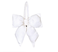 Evelyn White Bow Ornament 5x7