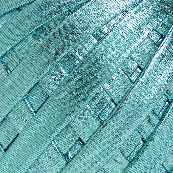 Fabric Yarn Metallic T-Shirt Yarn Aqua Blue Color