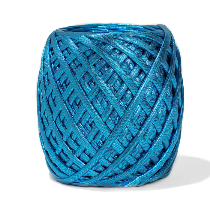 Fabric Yarn Metallic T-Shirt Yarn Electric Blue Color