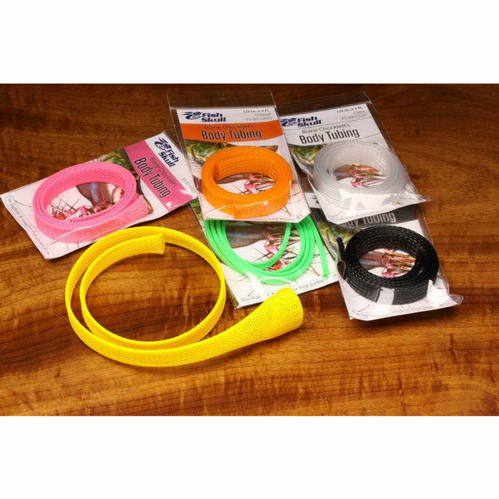 Assortment of Fish Skull Body Tubing packages in multiple colors