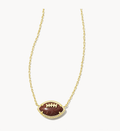 Football Short Pendant Gold Orange Goldstone Necklace Kendra Scott