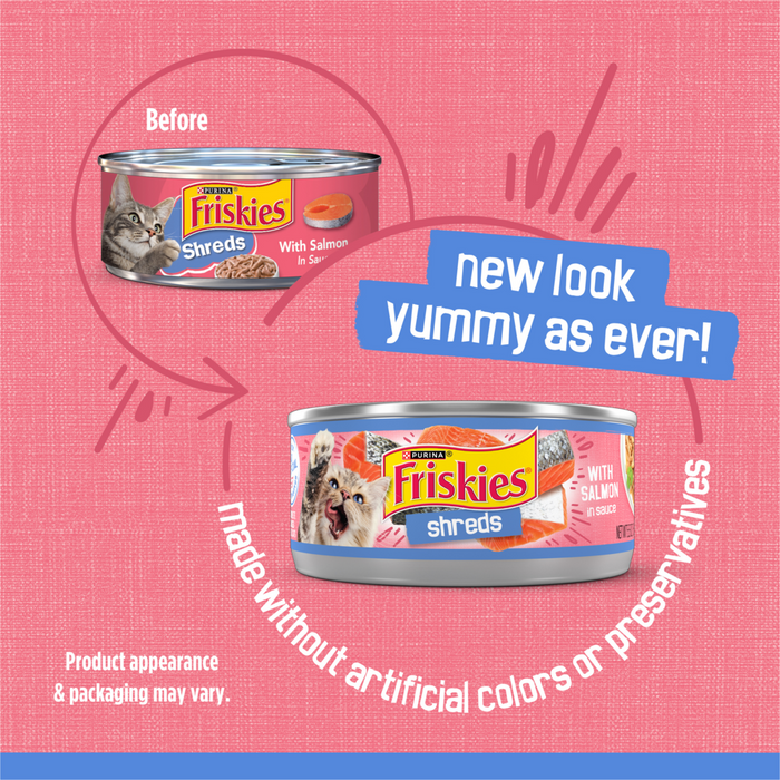 Friskies Savory Shreds Salmon in Sauce Wet Cat Food