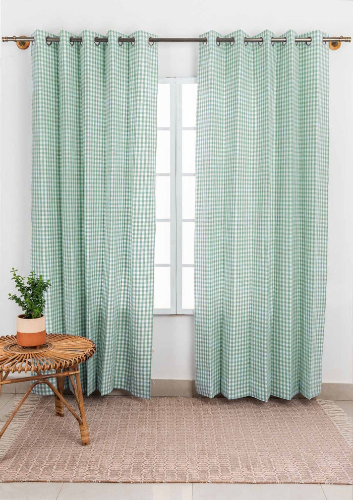 Gingham Sage Green Fabric