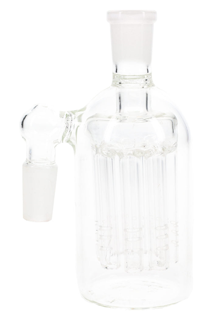 Glass-on-Glass 14.5 mm Male-to-Female 90° Ash Catcher – 8-Arm Tree Perc – 4½″