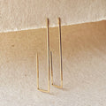 Gold Rectangle Shaped Earrings