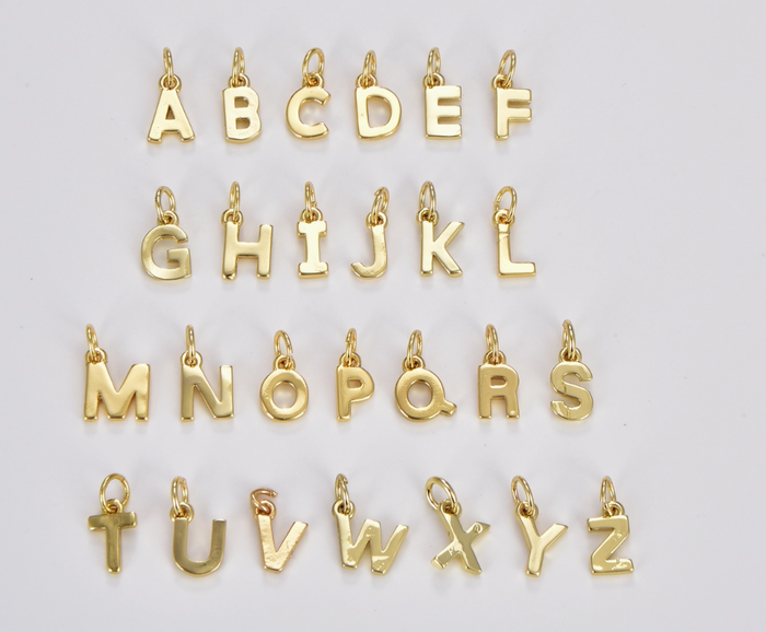 Gold Uppercase Initial Pendants & Necklaces