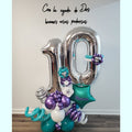 Green and Purple Balloon Bouquet