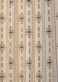 Gypsy 100% cotton geometric fabric for living room - Room darkening - Black