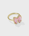 Haley Bow Band Ring Gold Blush MOP 6