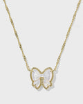 Haley Bow Short Pendant Gold Ivory MOP Necklace Kendra Scott