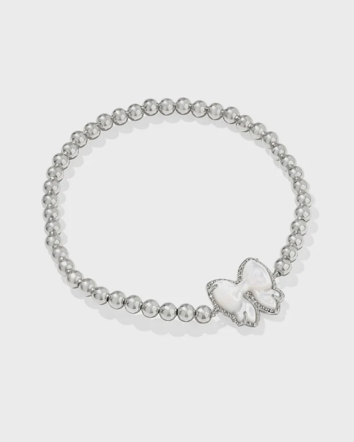 Haley Bow Stretch Rhod Ivory MOP Bracelet Kendra Scott