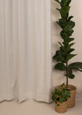 Hashlines 100% cotton geometric curtain for living room - Light Reduction - Grey - Single Piece