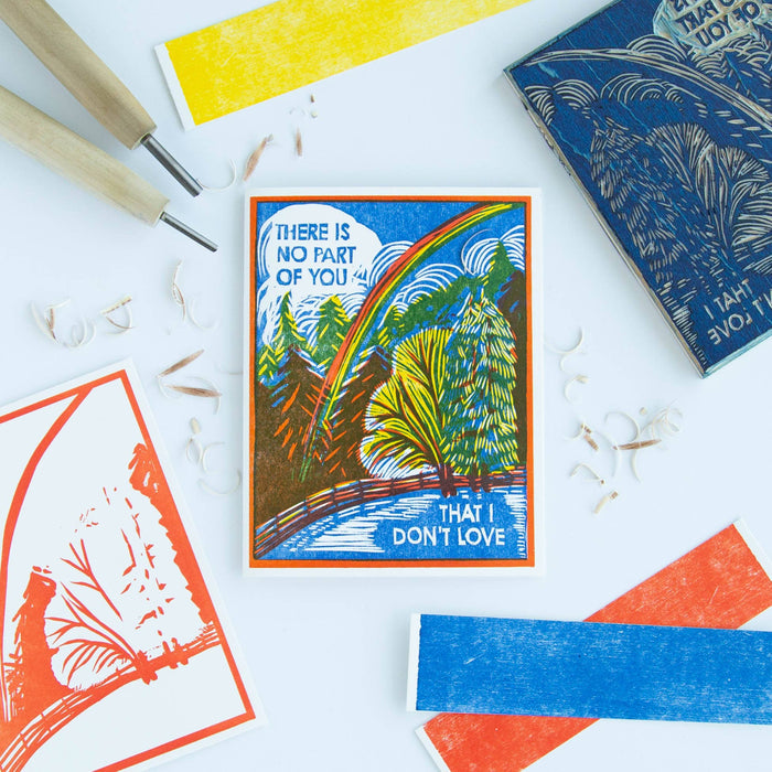 Heartell Press - No Part of You I Don't Love Letterpress Card-Heartell Press-treehaus