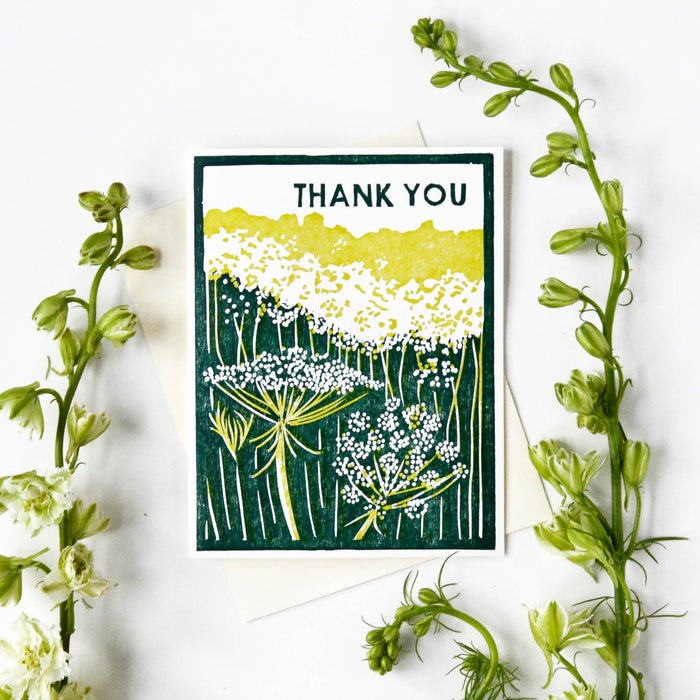 Heartell Press - Queen Anne's Lace Thank You Card -Boxed Set of 6-Heartell Press-treehaus