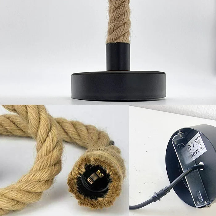hanging lamp with rope Rope Pendant Light Hanging Lamp Light