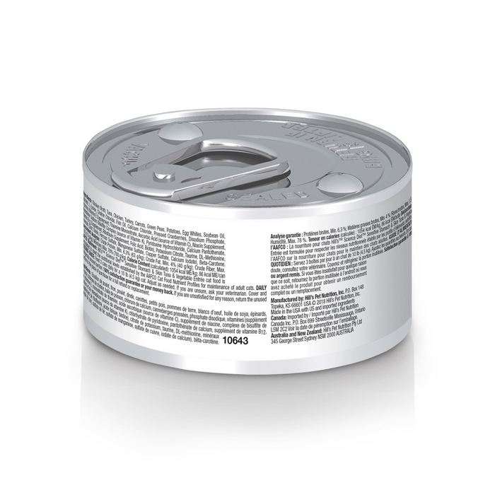 Hill's Science Diet Adult Sensitive Stomach & Skin Tuna & Vegetable Entree Canned Cat Food