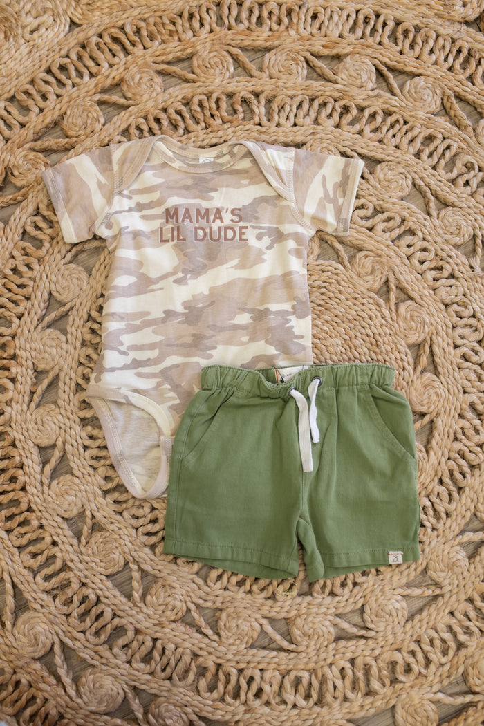 Hugo Army Green Draw String Short's