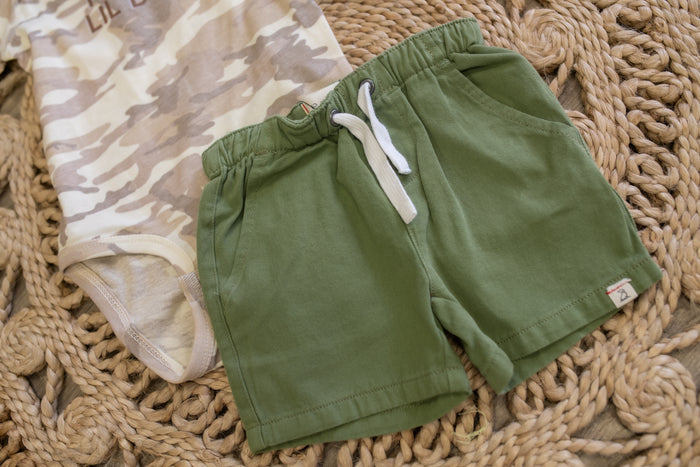 Hugo Army Green Draw String Short's