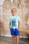 Hugo Draw String Short's-Royal Blue