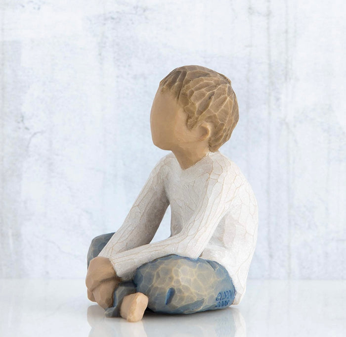 IMAGINATIVE CHILD FIGURE SCULPTURE HAND PAINTING WILLOW TREE BY SUSAN LORDI