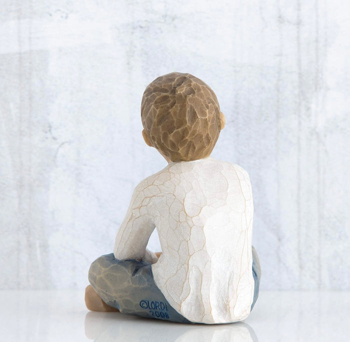 IMAGINATIVE CHILD FIGURE SCULPTURE HAND PAINTING WILLOW TREE BY SUSAN LORDI
