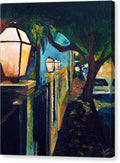 Late Night Burgundy Street - Canvas Print