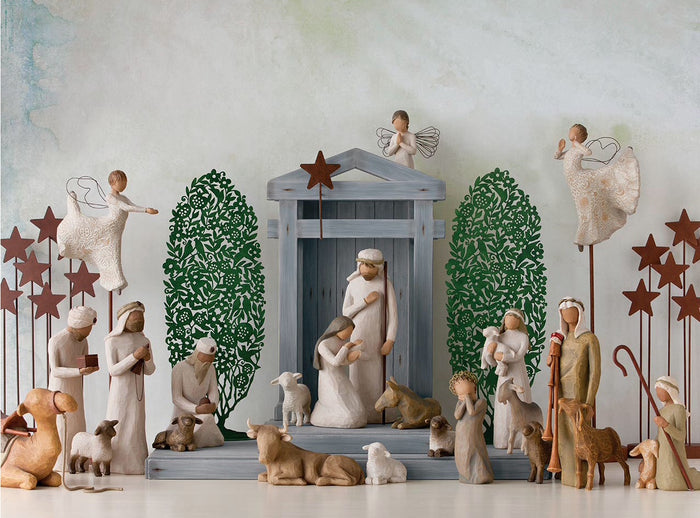 LITTLE SHEPHERDESS FIGURE SCULPTURE HAND PAINTING WILLOW TREE BY SUSAN LORDI