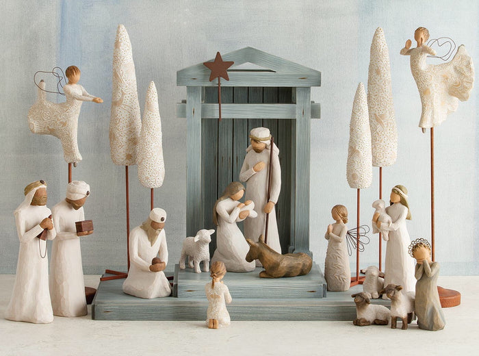 LITTLE SHEPHERDESS FIGURE SCULPTURE HAND PAINTING WILLOW TREE BY SUSAN LORDI