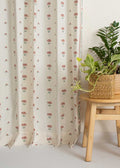 Lotus Pond 100% cotton minimal curtain for living room - Light Reduction - Multicolor - Single Piece