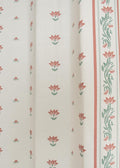 Lotus Pond printed cotton Fabric - Multicolor