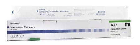 McKesson Urethral Catheter, Straight Tip, PVC, 14 Fr., 16 Inch, Box of 30
