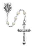 Miraculous Medal Rosary with Mother of Pearl beads