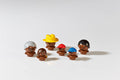 mobilo figurines, dark brown, 6 pieces