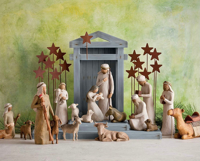 NATIVITY SET 6 PCS FIGURE SCULPTURE HAND PAINTING WILLOW TREE BY SUSAN LORDI