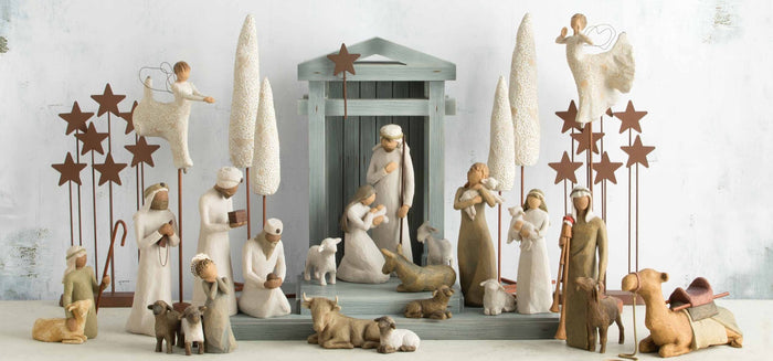 NATIVITY SET 6 PCS FIGURE SCULPTURE HAND PAINTING WILLOW TREE BY SUSAN LORDI