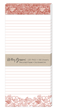Natural Floral List Pad