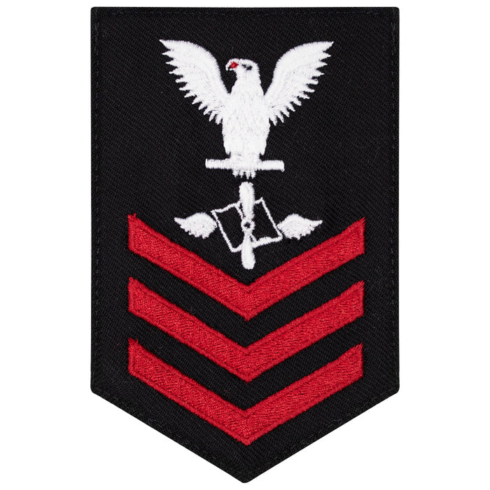 Navy E6 FEMALE Rating Badge: Aviation Maintenance Admin - New Serge for Jumper