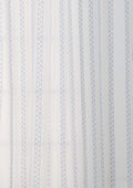 Oriental Stripes Printed Sheer Fabric - Powder Blue