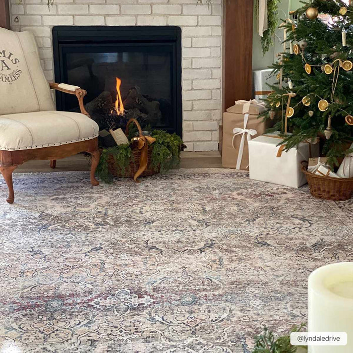 Oriental Transitional Design Beige, Brown and Camel Style Low Pile Area Rug - The Rug Decor