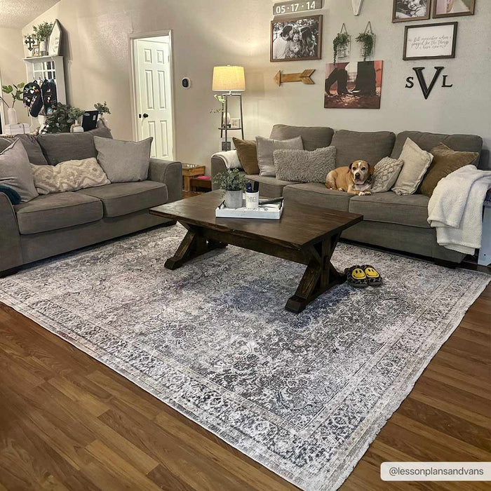 Oriental Transitional Design Beige, Brown and Camel Style Low Pile Area Rug - The Rug Decor