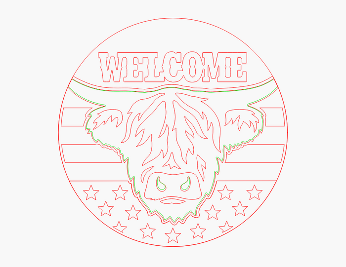 Patriotic Cow Welcome