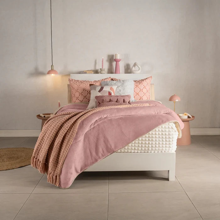 PINK DREAM BLANKET WITH SHERPA SOFTY THICK AND WARM KING SIZE MADE IN MEXICO