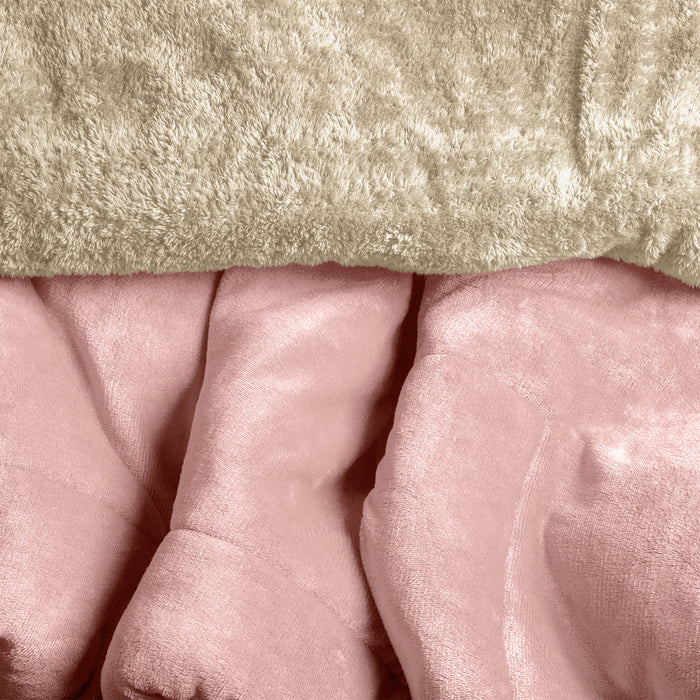 PINK DREAM BLANKET WITH SHERPA SOFTY THICK AND WARM KING SIZE MADE IN MEXICO