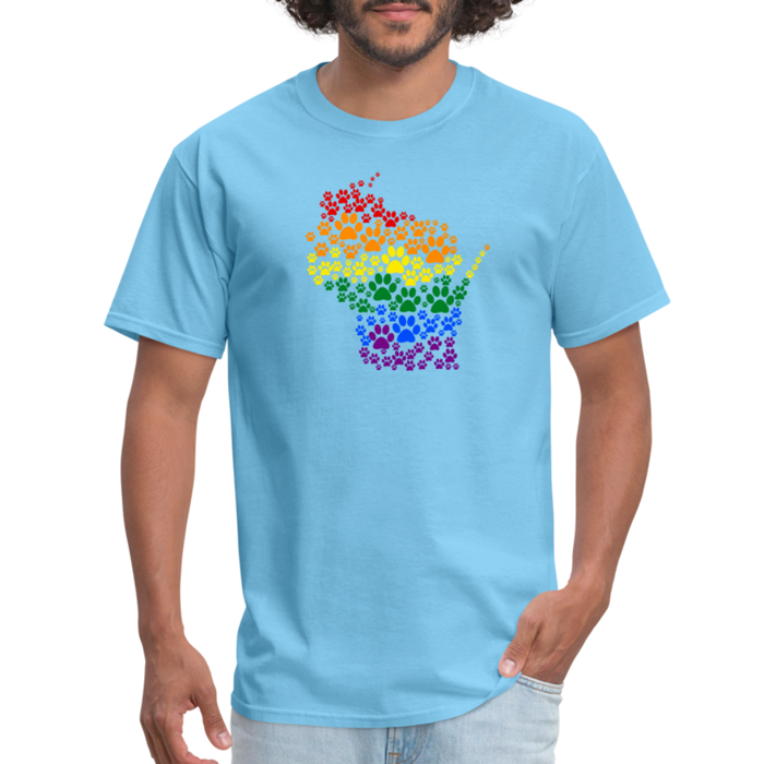 Pride Paws Classic T-Shirt - aquatic blue