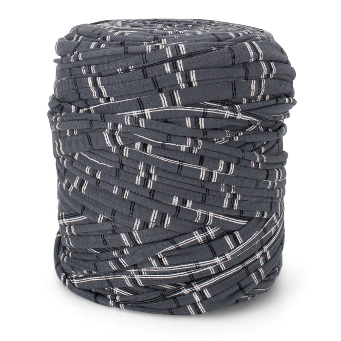 Printed Recycled T-Shirt Fabric Yarn - Chalk Lines