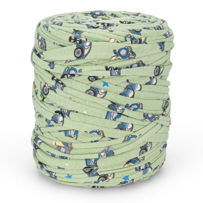 Printed Recycled T-Shirt Fabric Yarn - Go Green