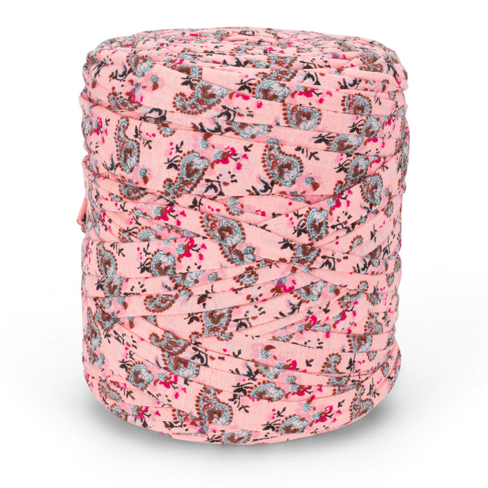 Printed Recycled T-Shirt Fabric Yarn - Groovy Petals