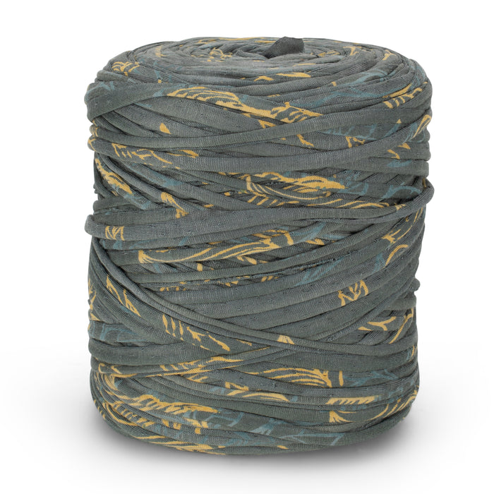 Printed Recycled T-Shirt Fabric Yarn - Olive You
