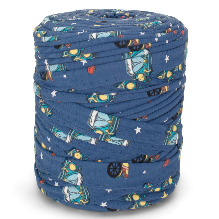 Printed Recycled T-Shirt Fabric Yarn - Ride And Vibe