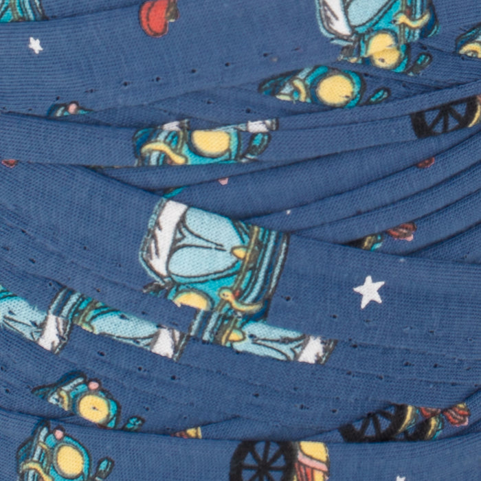 Printed Recycled T-Shirt Fabric Yarn - Ride And Vibe